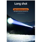 Aluminum LED Flashlight - Waterproof USB Charging IP65 Strong Light Torch Tool