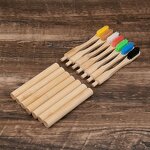 Bamboo Toothbrush - Eco Friendly 100% Natural Replacement Head Dental Tool