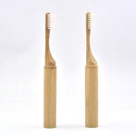 Bamboo Toothbrush - 100% Natural Replaceable Head Wooden Charcoal Dental Tool