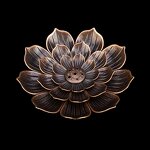 Metal Lotus Incense Burner - Detachable Stick Holder Home Aromatherapy Diffuser