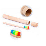Bamboo Toothbrush Holder - Eco-Friendly Soft Bristle Home Bathroom Storage Tool