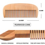 Pear Wood Comb - Custom Logo Home Use Hair Beard Grooming Styling Tool