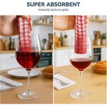 Cotton Dishcloth - 100% 12x12 Inch Mixed Color Kitchen Wash Cloth Set