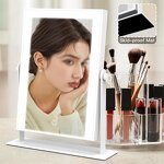 Lighted Makeup Mirror - Smart Touch Dual Power 360° Rotation Vanity Tool