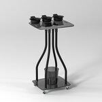 Acrylic Salon Cart - Single-Tier Dye Bowl Tray Sustainable Beauty Trolley