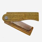 Folding Beard Comb - High Quality Green Sandalwood Travel Men Grooming Tool