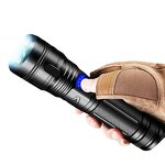 Tactical LED Flashlight - Powerful Rechargeable Zoom Super Bright Mini Torch