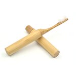 Bamboo Toothbrush - 100% Natural Replaceable Head Wooden Charcoal Dental Tool