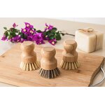 Bamboo Dish Washing Brush - Eco-friendly Wooden Kitchen Pot Cleaning Tool