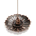 Metal Lotus Incense Burner - Detachable Stick Holder Home Aromatherapy Diffuser
