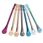 Yerba Mate Straw - Reusable Stainless Steel Bubble Tea Bar Mat Spoon Tool