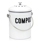 Stainless Steel Compost Bin - Eco-Friendly Kitchen Countertop Recycling Pail Tool