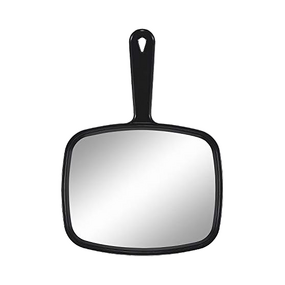 Handheld Makeup Mirror - Professional Premium Handle Distortion-Free Black Tool