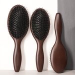 Large Paddle Hairbrush - Portable Wooden Bristle Dry Hair Sustainable Tool
