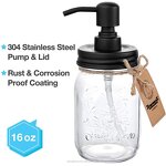 Glass Bathroom Set - 4-Piece Eco-Friendly Soap Dispenser Jar Home Decor Tool