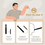 Quit Smoking Inhaler - Wooden Essential Oil Diffuser 5 Blank Cotton Wicks Tool