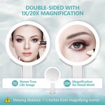 Magnifying Makeup Mirror - 20X/1X Double Sided Folding Handle Blackhead Tool
