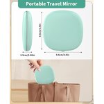 Travel Makeup Mirror - Rechargeable 1X/10X Magnification 3 Color Light Tool