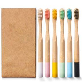Bamboo Toothbrush - Wholesale Adult Child Activated Charcoal Medium Bristle