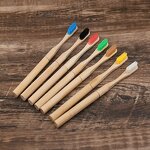 Bamboo Toothbrush - Eco Friendly 100% Natural Replacement Head Dental Tool