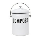 Stainless Steel Compost Bin - Eco-Friendly Kitchen Countertop Recycling Pail Tool