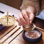 Brass Incense Mold Kit - Aromatherapy Cone Making Spoon Brush Diffuser Tool