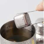 Whiskey Stones Set - Stainless Steel Ice Cubes Tongs Freezer Tray Bar Tool