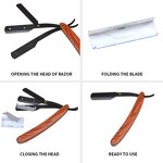 Straight Razor - Private Label Wood Stainless Steel Barber Customisable Tool