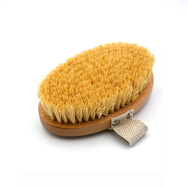 Beech Sisal Brush - Natural Dry Massage Spa Scrubber Premium Bath Tool