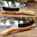 Beard Brush - Long Handle Double Color Boar Hair Bristel Men Grooming Tool