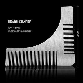 Steel Beard Comb - Laser Private Label Common Shaping Metal Grooming Tool