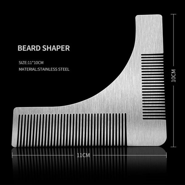 Steel Beard Comb - Laser Private Label Common Shaping Metal Grooming Tool