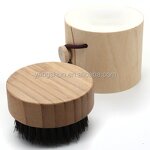Bamboo Shaving Brush - Compact Round Boar Bristle Laser Type Men Tool Set