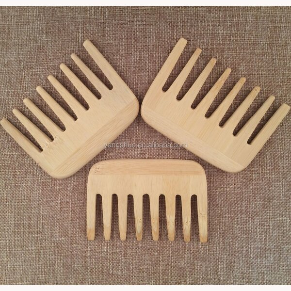 Bamboo Pocket Comb - Natural Custom Wide Tooth Wholesale Grooming Tool