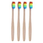 Bamboo Toothbrush - 100% Biodegradable Rainbow Eco-Friendly Dental Tool