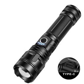 Tactical LED Flashlight - Powerful Rechargeable Zoom Super Bright Mini Torch