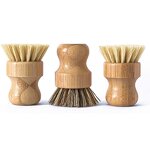Bamboo Dish Washing Brush - Eco-friendly Wooden Kitchen Pot Cleaning Tool