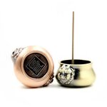 Brass Incense Burner - Gold Lotus Coil Stick Cone Holder Aromatherapy Tool