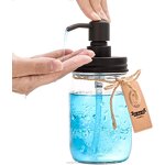 Glass Bathroom Set - 4-Piece Eco-Friendly Soap Dispenser Jar Home Decor Tool