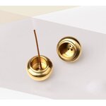 Brass Incense Burner - Gold Lotus Coil Stick Cone Holder Aromatherapy Tool