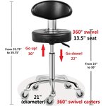 Salon Barber Stool - Rolling Lift High-footed Round Swivel Chair Home Tool