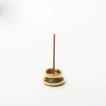 Brass Incense Burner - Gold Lotus Coil Stick Cone Holder Aromatherapy Tool