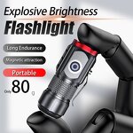 Mini LED Keychain Flashlight - USB Rechargeable Aluminum Portable Waterproof Tool