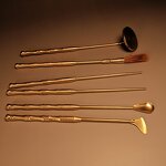 Brass Incense Making Kit - DIY Cone Mold Spoon Brush Aromatherapy Tool