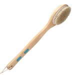 Bamboo Bath Brush - Boar Bristle Natural Soft Long Handle Shower Tool
