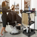 3-Layer Salon Trolley - Cross-Border Floor-Standing Hair Extension Dyeing Rack