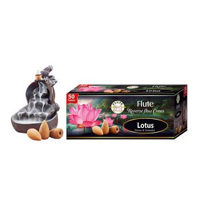 Backflow Incense Cone Tower - Yoga Lotus Waterfall Aromatherapy Diffuser Tool