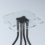 Acrylic Salon Cart - Single-Tier Dye Bowl Tray Sustainable Beauty Trolley