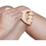 Wooden Therapy Roller - Handheld Face Body Neck Leg Cellulite Massage Tool
