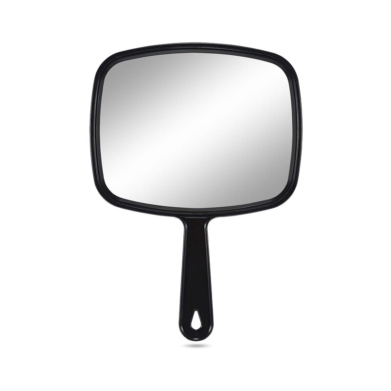 Large Hand Mirror - Salon Barber Hairdressing Clear Ergonomic Hanging Hole Tool